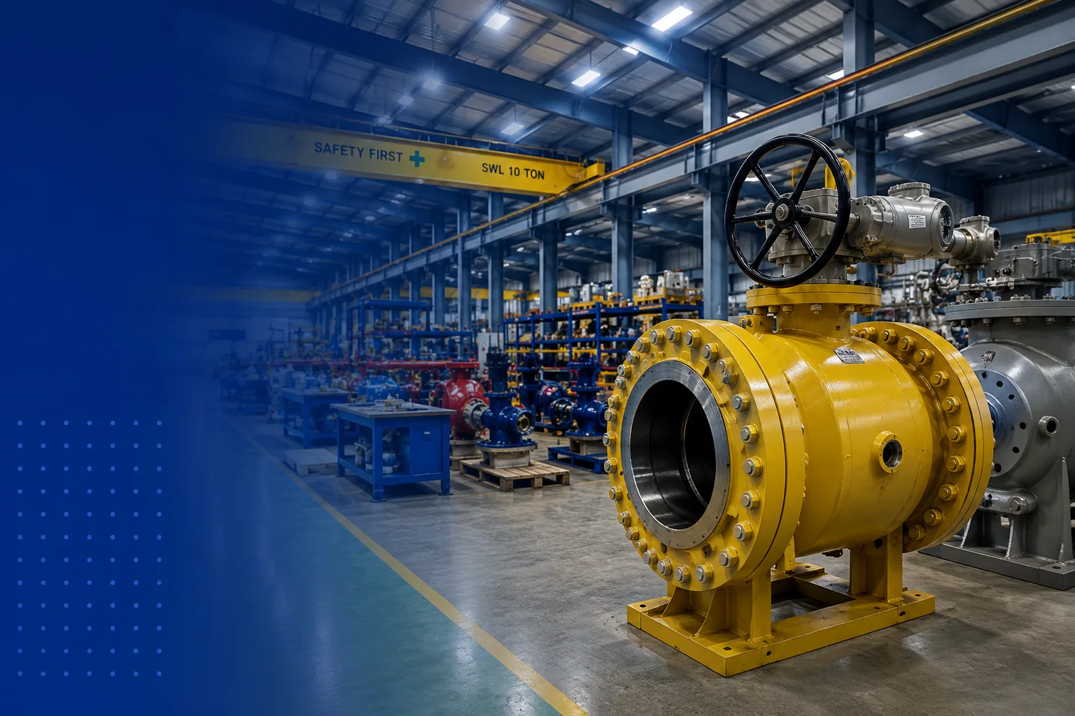 Valve packages inside the TMK facility
