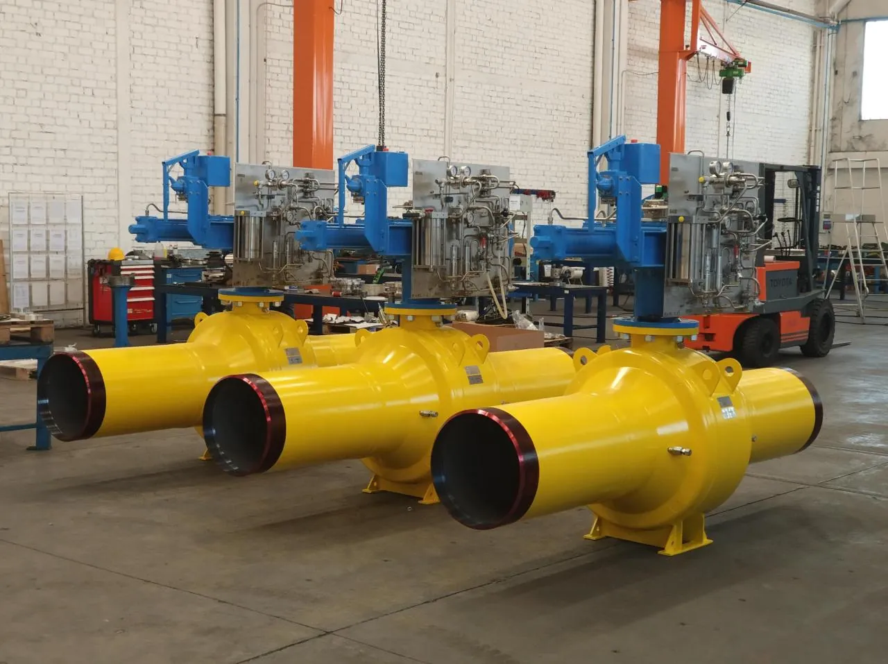 Actuated valve assemblies prepared at the TMK workshop