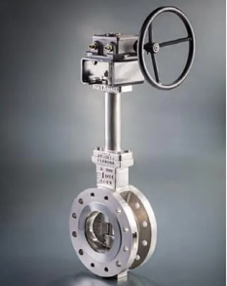 Butterfly valve with gear operator and handwheel